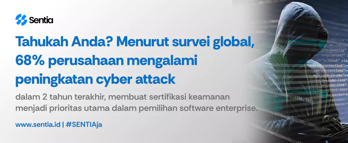 Tahukah anda menurut survei global 68 perusahaan mengalami peningkatan cyber attack